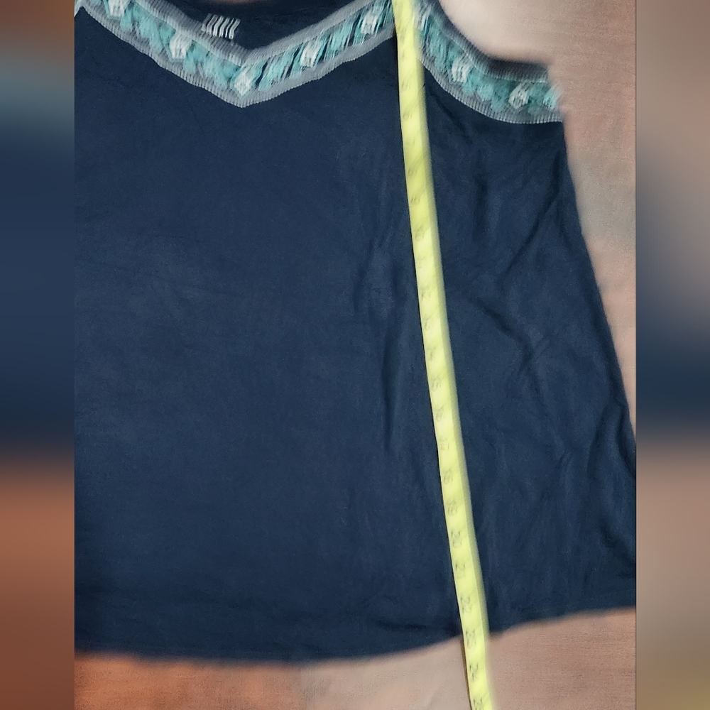 Torrid Navy Embroidered Tank Top - Picture 4 of 6